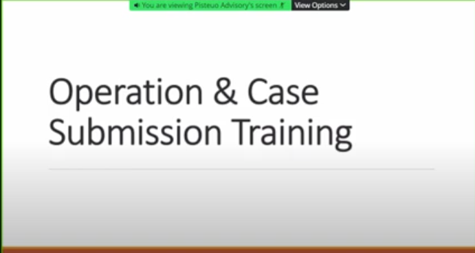 UBB Operation & Case Submission Training – English